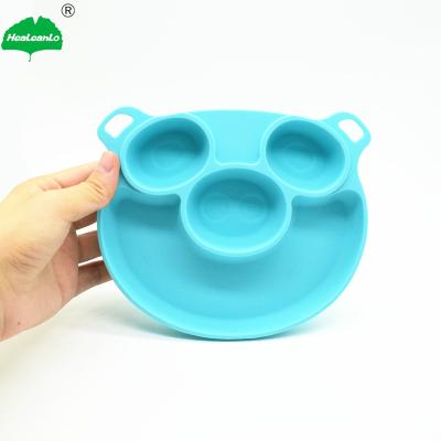 China 2022 Viable Newest Design Silicone Pig Shape Food Tray Babies Placemat Plate Non-Slip Place Mat or Children, Toddlers for sale