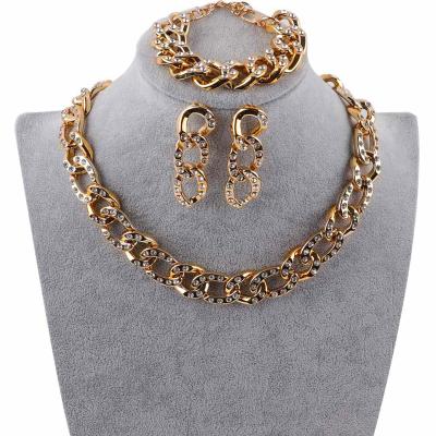 China Hip Hop Fashion Hip Hop Style Gold Silver Necklace Punk Round Long Shape Link Chain Acrylic Choker Necklace Jewelry Sets For Women for sale