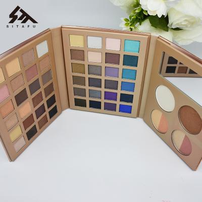 China Private Label Makeup Set Pearl Matte Eye Shadow Blush Foundation Waterproof Makeup Palette for sale