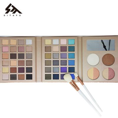 China Multifunctional Matte Cosmetic Set Waterproof High Shine Powder Blush Repair Makeup Eyeshadow for sale