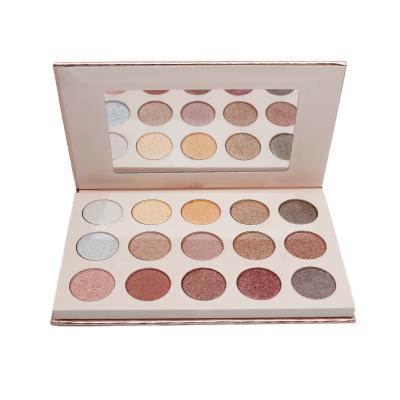 China Waterproof 15 Color Eyeshadow Palettes Eye Shadow Powder Organic Makeup Eyeshadow for sale