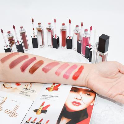 China Waterproof Lip Gloss with Shiny Led Light and Mirror Private Label Lipstick Colors and Liquid Mattes Customized for sale