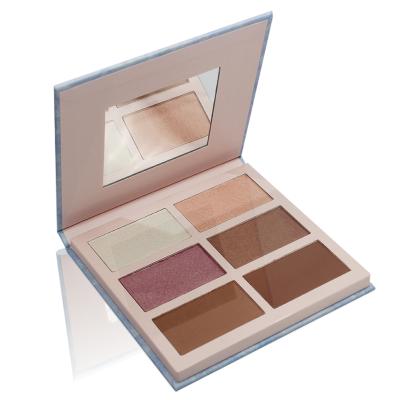 China Custom Brown Sunscreen Eyeshadow Palette Square Shape Eyeshadow Palettes for sale