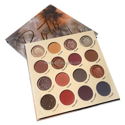 China Customized Waterproof Private Label Eyeshadow Wholesale Make Your Own Eyeshadow Palette 16 Colors Diy Eyeshadow Palette for sale