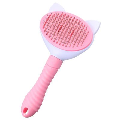 China Durable Telescopic Pet Grooming Hair Brush Massage Mold Slicker Brush Remove Sweep Throw Comb for sale