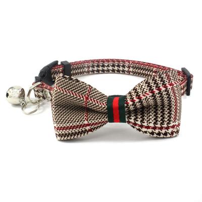 China Amazon 2022 fast version dog accessories best selling pet products printing bow cat and dog collar for sale