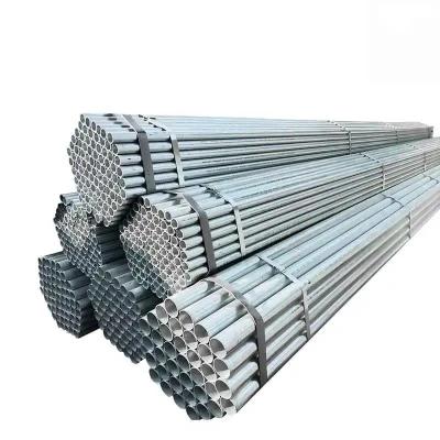 China Customized Fluid Pipe Round Welded Steel Pipes Gi Galvanized ERW Carbon Steel Welded Pipe For Construction for sale