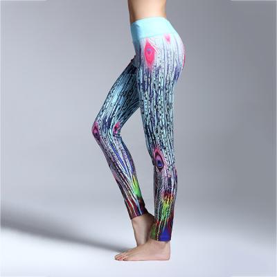 China Breathable Yoga Activewear Fitness Gym Pants Printed Gym Running Gaiters for sale