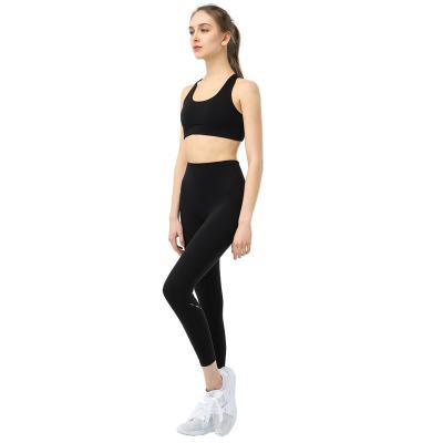 China Breathable 2022 2 Piece Yoga Clothing Sets Sports Running Gym Fitness Wear High Waisted Workout Leggings Yoga Set Active Yoga Wear Set for sale