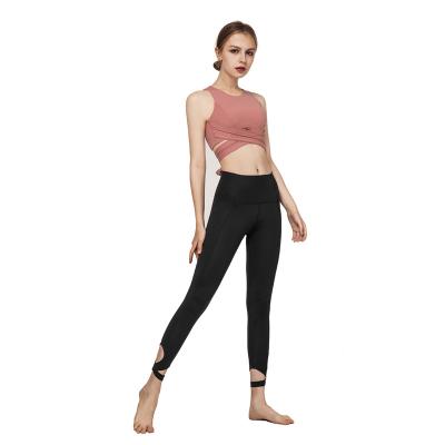 China Breathable Workout Clothing Women High Waist Leggings Two Pieces Fitness Sport Sets 2021Tiktok Gym Sports Wear Yoga Sets for sale