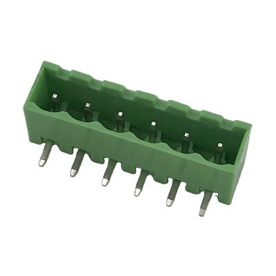 China PA66 Pitch PCB 5.08mm 90 Degree Right Angle Terminal Block Male Connector With Close Sealing for sale