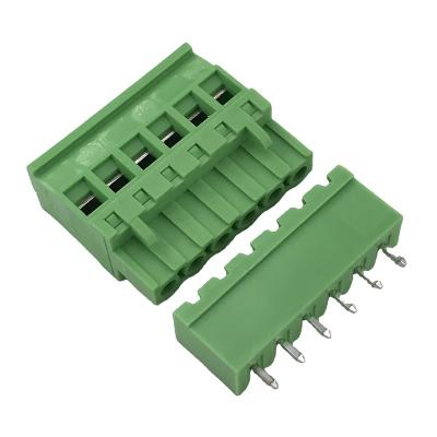 China Vertical Pluggable PA66 Pitch PCB 5.08MM Male And Female Terminal Blocks for sale