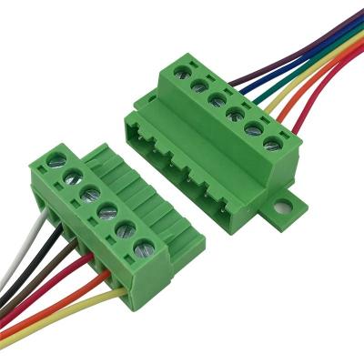 China PA66 Ningbo 5.08mm terminal block quick connector can be fixed on the panel with screws for sale