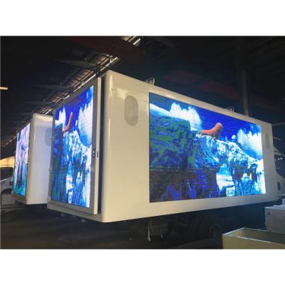 China Outdoor 16 Feet Truck Box LED With 3 Sides P5 LED Advertising Display Sale In USA for sale