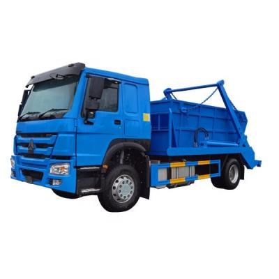 China Construction Material Shops SINOTRUK HOWO 4X2 Swing Arm Garbage Truck 10cbm Jump Loader Garbage Collector Truck Sale In Djibouti for sale