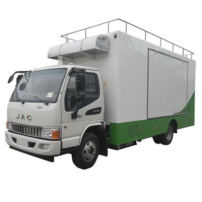 China Fabric 6 Wheeler JAC Mobile Food Vending Truck Kitchen Van Truck For Sale In Angola for sale