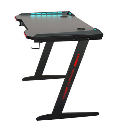 China Simple (Height)Adjustable Household Office Computer Desk E-sports Chair Office Table Internet Cafe Game Table With Light for sale