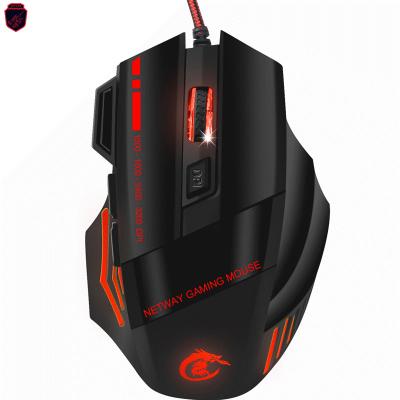 China 2020 best selling factory price gaming cheap wired mouse waterproof coloful with 7D optical RGB backlight for computer gamer for sale