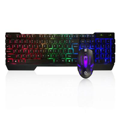 China Single Palm Rest Hand Gaming Keyboard Mouse RGB Backlight Combo Mini Wired 35 Keys Keyboard Mouse Kit For Mobile Smartphone for sale