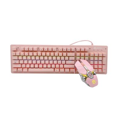 China For Mechanical Mouse Gaming Keyboard Combos For Cute Girls/Gamer For Desktop Computer Notebook Laptop Computer Accessories for sale