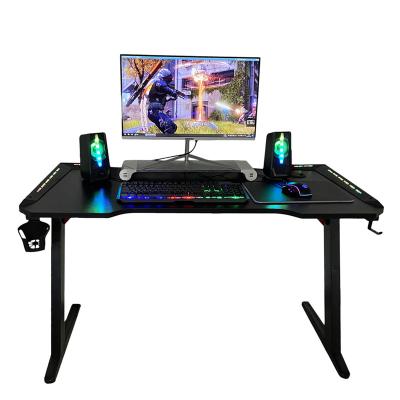 China (Other) Adjustable Cool Design Gaming Computer Desk Gaming Table with LED Light Suitable for Professional Gamers for sale