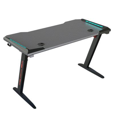 China Convertible Electric Adjustable Gaming Desk DPI Led Gaming Table Z-Shape Computer Desk High Quality Popular Computer Table For Gamer Internet for sale