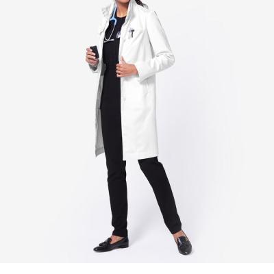 China Unisex Dental Working White Lab Coat Doctor Uniform Multi Pockets Scrubs Hospital Medical Lab Coat for sale