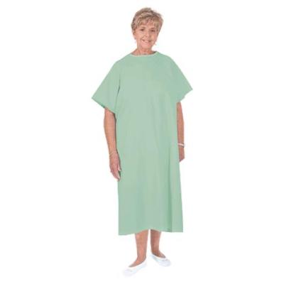 China Useful Fashionable Patient Gowns Breathable/Comfortable/Soft/Eco-Friendly Cotton Blend Back Tie Adjustments All Sizes Fit Reusable Patient Gown Comfortably for sale