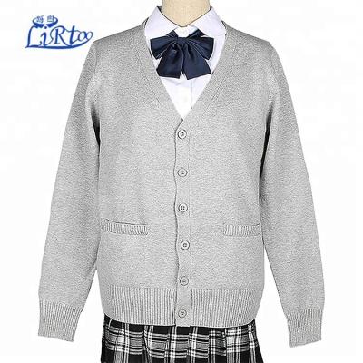 China Custom Japanese School Girl Girls Style Sweater School Uniform Cardigans for sale