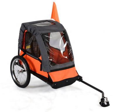 China High Quality Easy Folding Foldable Frame Bike Bicycle Pet Baby Trailer for sale