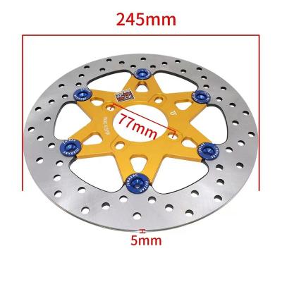 China Motorcycle 410/2cr13 Stainless Steel Brake Rotor Brake Float Disc For Honda 245mm Stainless Steel Motorcycle Brake Disc Float Rotor for sale