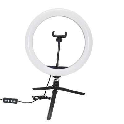 China 14 Inch 360 Degree Mini Ring Light Three Colors Adjustable Brightness Fill Light for sale