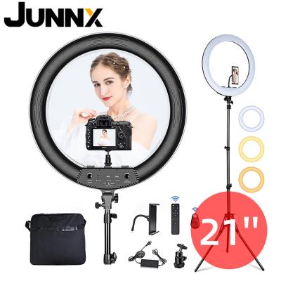 China Large 21inch 54cm PORTABLE PORTABLE Ring Light LED Ring Lamp Photography Camera Video Dimmable Ringlight LED 21 with Phone Holder for sale