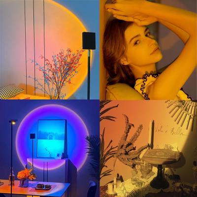 China New Arrival Modern Rainbow Living Room Bedroom Table Sunsetlamp Sunset Projector Romantic Night Lighting USB Robot LED Sunset Light for sale