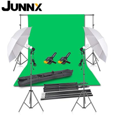 China Photo Shoot Green Screen Umbrella Video Continuous Photography and Background Support Stand System Softbox Lighting Kit 2.6*3m for sale