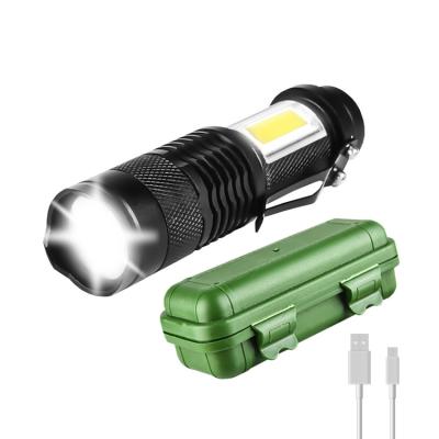 China New Arrival COB Flashlight LED Torch Pen Clip Outdoor Emergency Flashlight Mini XPE Pocket Flashlight XPE Portable Camping/Camping Portable Rechargeable Rise/Emergency/Rechargeable for sale