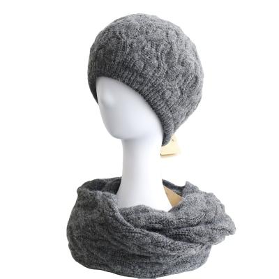 China Fashion Women Winter COMMON Hats Knitted Scarf Beanie Hat Kerchief Neck Cuff for sale