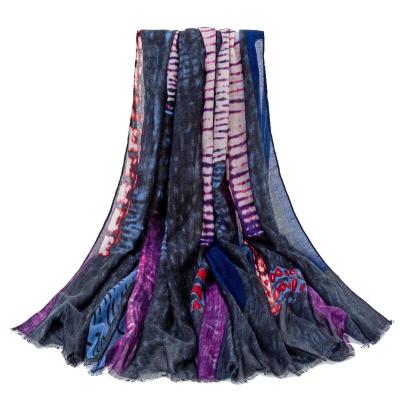 China Polyester Fashion Pattern Printing 100% Polyester Women Scarves Shawls Muffler for sale