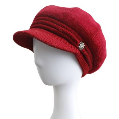 China Winter COMMON newsboy high quality angora hat for women warm knit women hat for sale