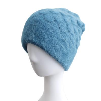 China Kint Women COMMON Beanie Hat High Quality Luxury Angora Hat For Women Winter Warm Hat for sale