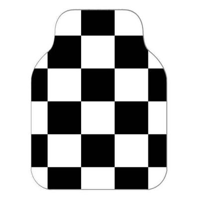 China Geometric Appropriate New Product Popular Design Price Black And White Checkered Back Foot Pad for sale