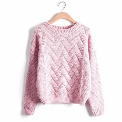 China Custom Casual Plain Casual Anti-Shrink Crewneck Hoodie Wool Cashmere Sweater Girl Knitwear College Plus Size Sweater For Women for sale