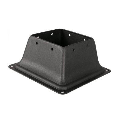 China Heavy Duty Steel Boat Deck Post Base Cover Fit For Standard 4 x 4 Post Anchor Deck Baseplate for sale