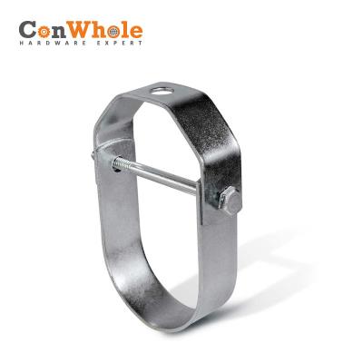 China Widely Used Galvanized Steel Clevis Hanger Ideal For Suspending Non-Insulated Stationary Pipe Lines To Overhead Structure for sale