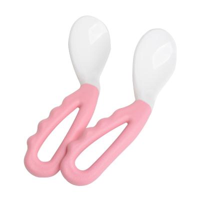 China 2022 Wholesale Fashion PP Baby Spoon Fider Silicone Feeder Spoon Eco-friendly Baby for sale