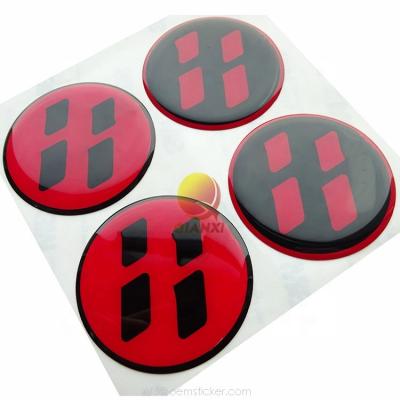 China arched crystal clear polyurethane coated gel label pu epoxy resin stickers custom 3d effect logo decal printing 3d decal adhesive for car for sale