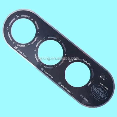 China DIY waterproof control front panel plastic label lexan or polycarbonate label with die-cutting for sale