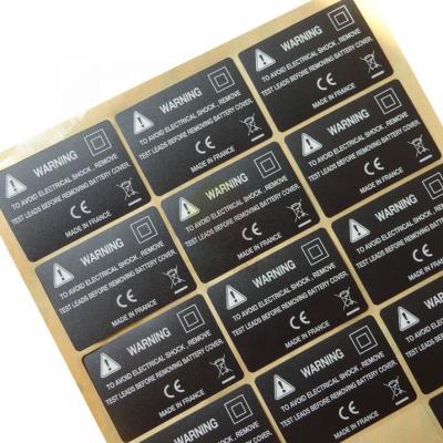 China Telecom Equipment Silk Screen Printed Lexan Sticker, Gloss Or Matte Finish Lexan Label With Self Adhesive And Customized Cutting for sale