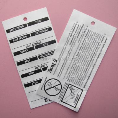 China Waterproof Tyvek Labels And Tags for sale