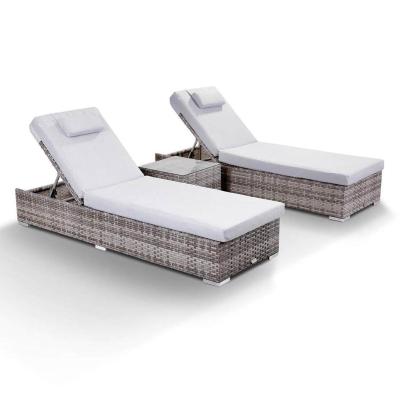 China Best Modern Take 3pcs Sofa Set Waterproof Rattan Outdoor Sun Sofa With Table for sale